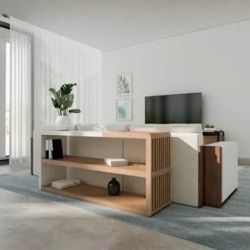 Modern White Sofa Console