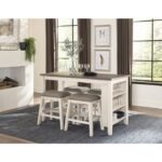 Antique White Timbre Collection Counter Height Table By Homelegance - Image 4