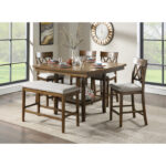 Light oak Balin Collection Counter Height Table By Homelegance - Image 3