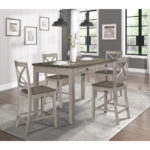 Bright leaf Collection Counter Height Table and 4 Functional Drawers By Homelegance - Image 5