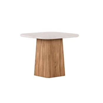 Wood Pedestal Accent Table