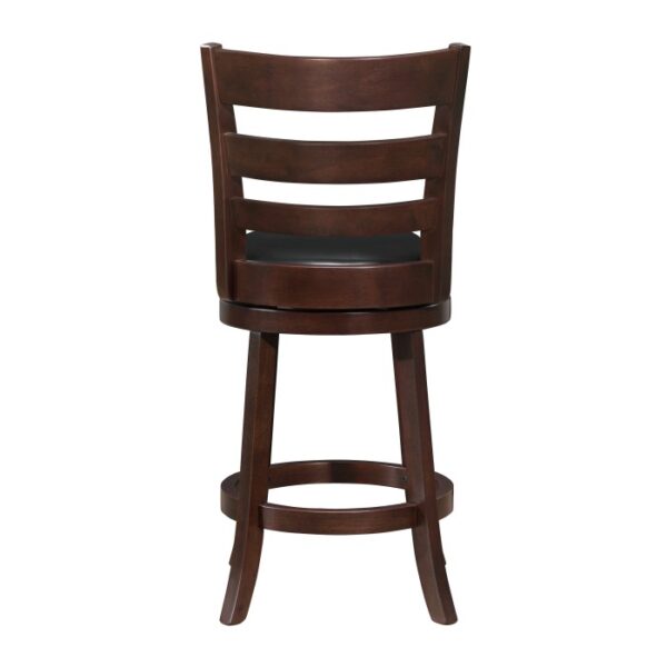 Dark cherry Edmond Collection Swivel Bar Height Chair By Homelegance - Image 4
