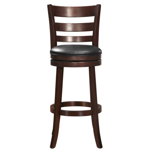 Dark cherry Edmond Collection Swivel Pub Height Chair By Homelegance - Image 2