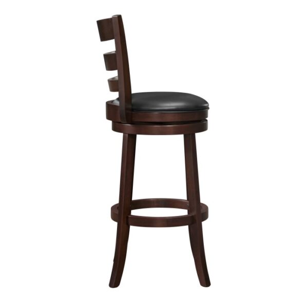 Dark cherry Edmond Collection Swivel Pub Height Chair By Homelegance - Image 5