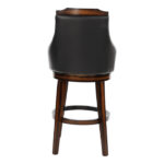 Burnished Oak Dark Brown Bayshore Collection Swivel Pub Chair By Homelegance - Image 4