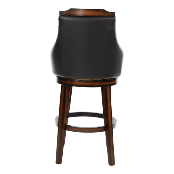 Burnished Oak Dark Brown Bayshore Collection Swivel Pub Chair By Homelegance - Image 4