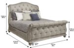 6-6 UPH TUFTED SLEIGH BED
