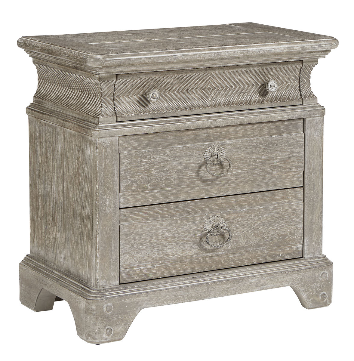 Summer Creek Natural Bedside Chest By Art Furniture | Mobilia Cleopatra 3 BEDSIDE CHEST