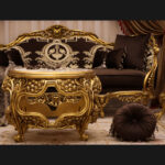 Handmade Norco Brown Gold Sofa - Image 2