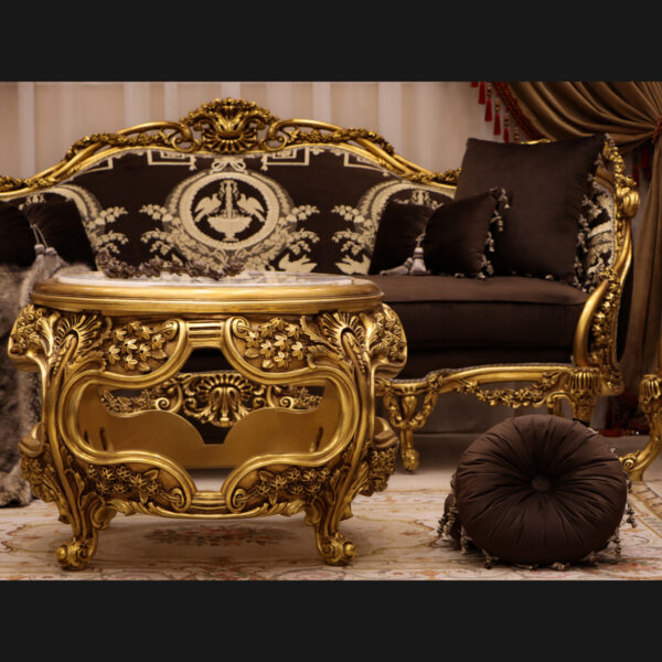 Handmade Norco Brown Gold Sofa - Image 2