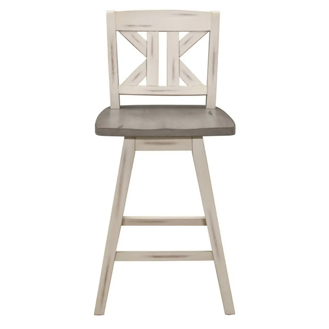 Amsonia Swivel X Back Counter Height Chair Set Of 2 By Homelegance | Mobilia Cleopatra 3 Amsonia Swivel X back Counter Height Chair Set of 2 By Homelegance - Image 1