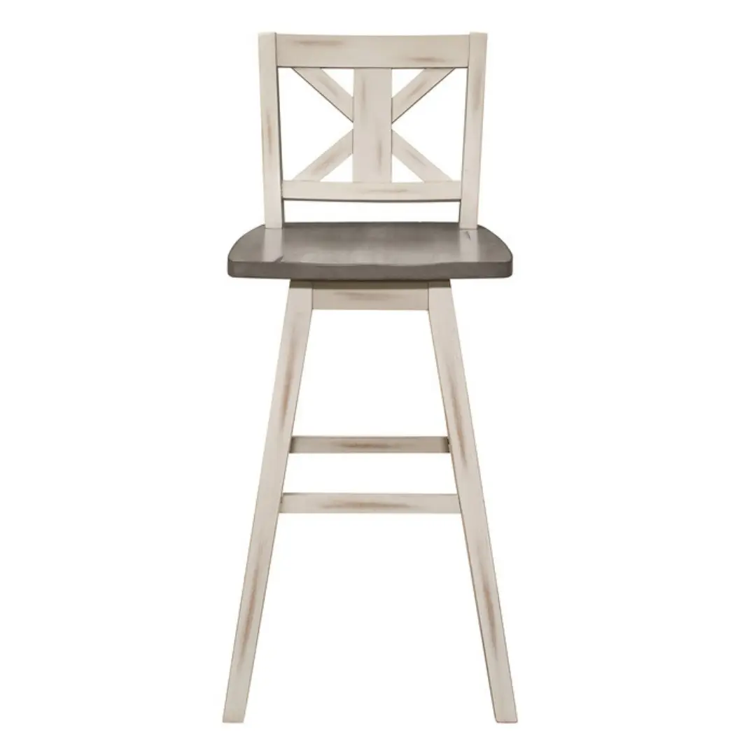 Amsonia White Pub Counter Height Chair Set Of 2 By Homelegance | Mobilia Cleopatra 3 Amsonia White Pub Counter Height Chair Set Of 2 By Homelegance - Image 1