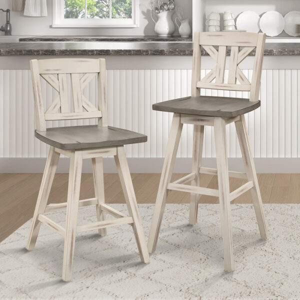 Amsonia Collection Swivel X back Counter Height Chair By Homelegance - Image 3
