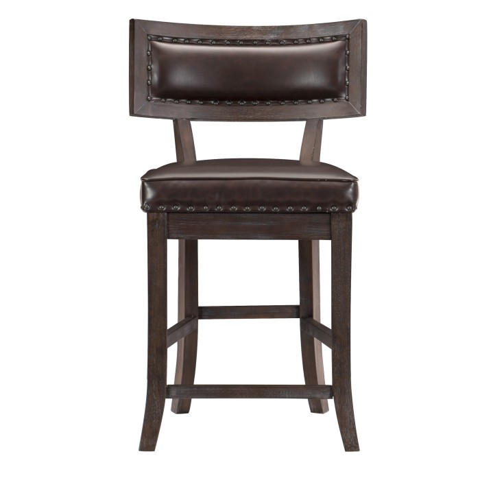 Dark Brown Cherry Oxton Collection Counter Height Chair By Homelegance | Mobilia Cleopatra 3 Oxton-Collection