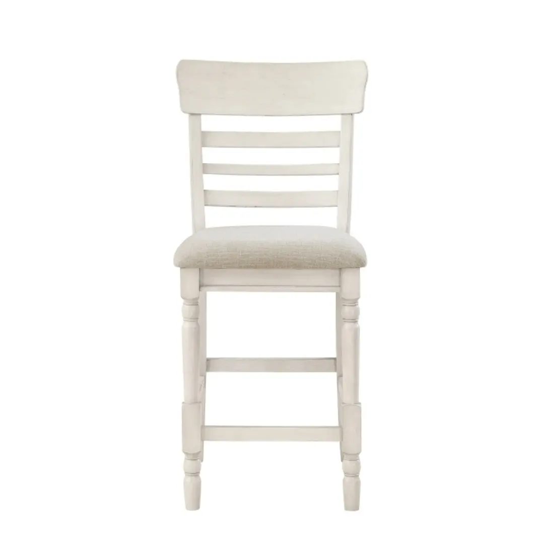 Antique White Alburgh Collection Counter Height Chair Set Of 2 By Homelegance | Mobilia Cleopatra 3 Antique white Alburgh Collection Counter Height Chair Set Of 2 By Homelegance - Image 1