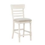 Antique white Alburgh Collection Counter Height Chair By Homelegance - Image 2
