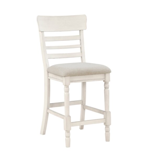Antique white Alburgh Collection Counter Height Chair By Homelegance - Image 2