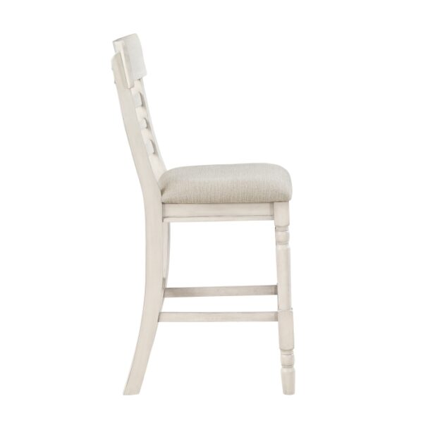 Antique white Alburgh Collection Counter Height Chair By Homelegance - Image 3