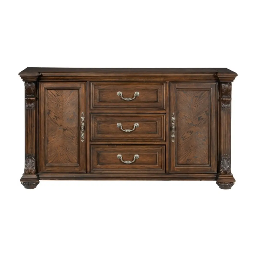 Dark Oak Bergen Collection Buffet By Homelegance | Mobilia Cleopatra 3 Dark Oak Bergen Collection Buffet By Homelegance - Image 1