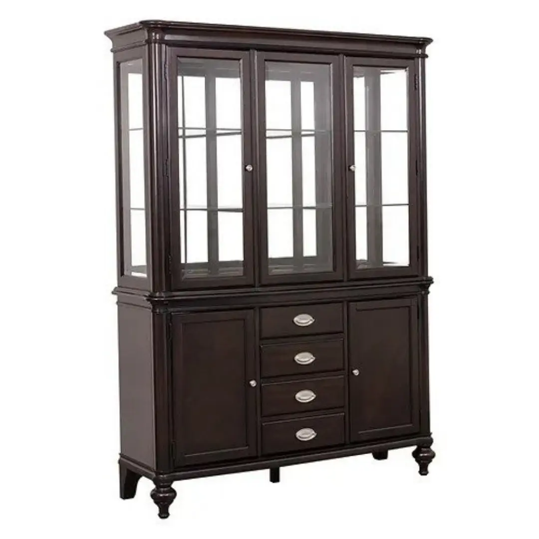 Marston Dark Cherry Hutch By Homelegance | Mobilia Cleopatra 3 Dark Cherry Hutch