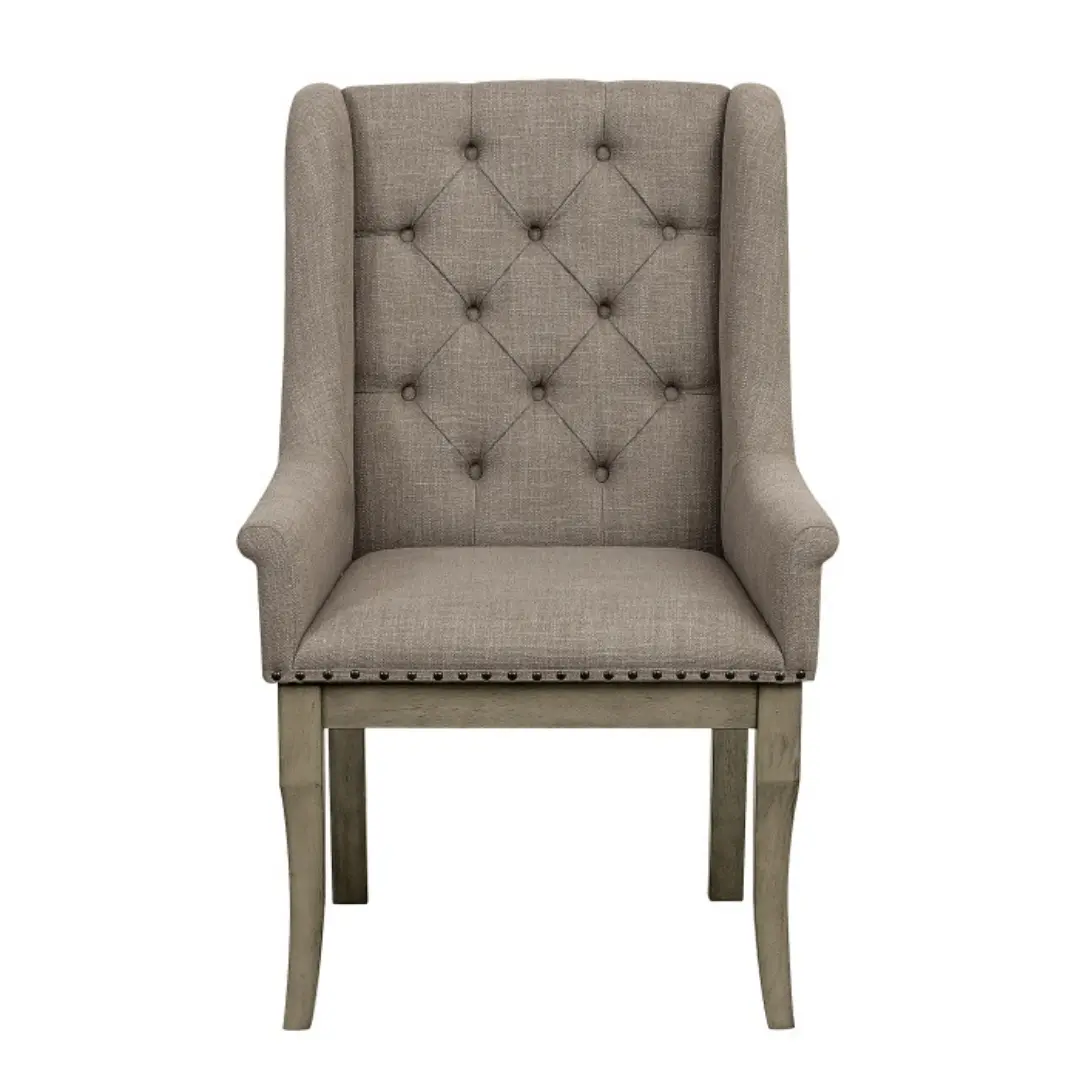 Gray Cashmere Vermillion Collection Arm Chair Set Of 2 By Homelegance | Mobilia Cleopatra 3 Gray Cashmere Vermillion Collection Arm Chair Set Of 2 By Homelegance - Image 1