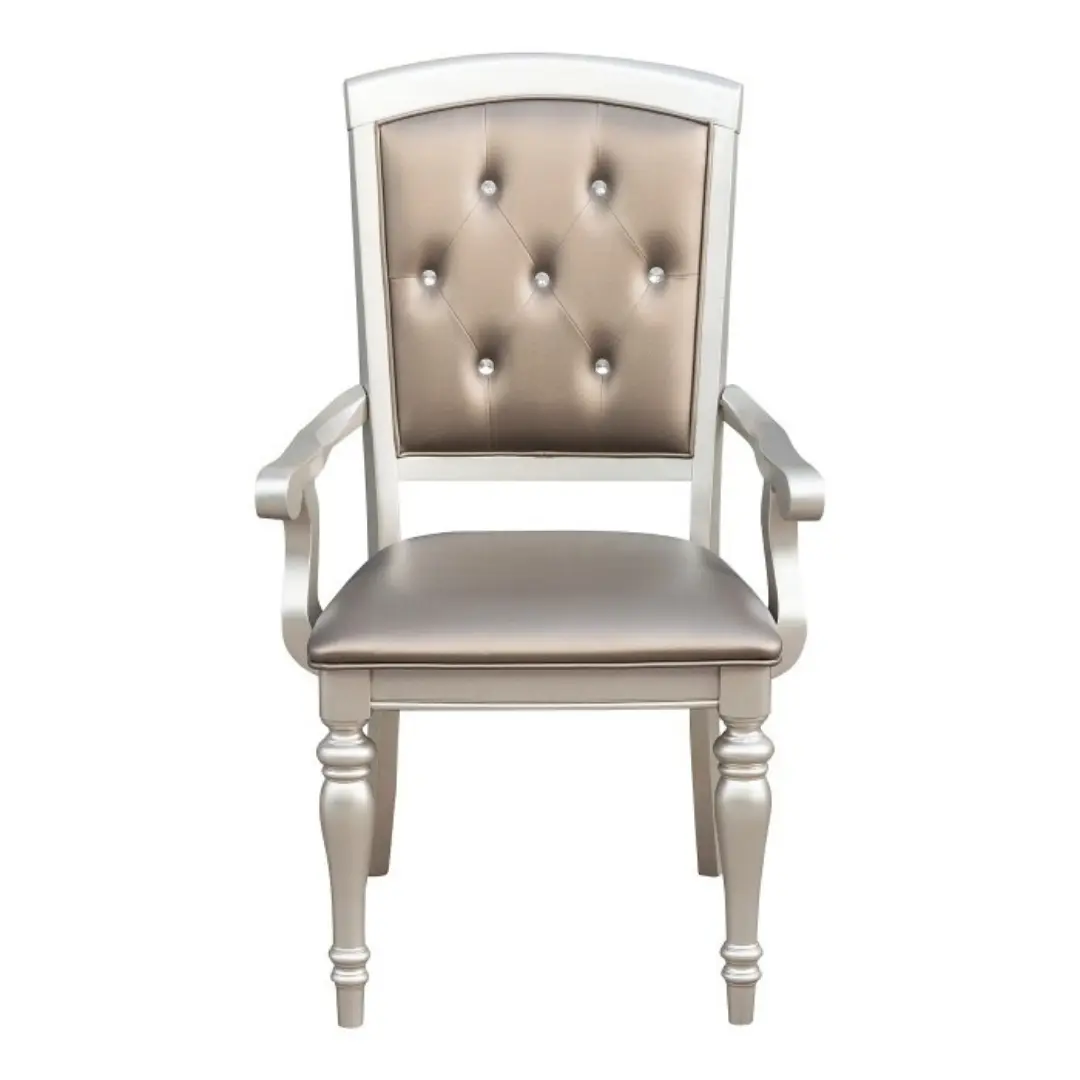 Silver Orsina Collection Arm Chair By Homelegance | Mobilia Cleopatra 3 Silver Orsina Collection Arm Chair By Homelegance - Image 1