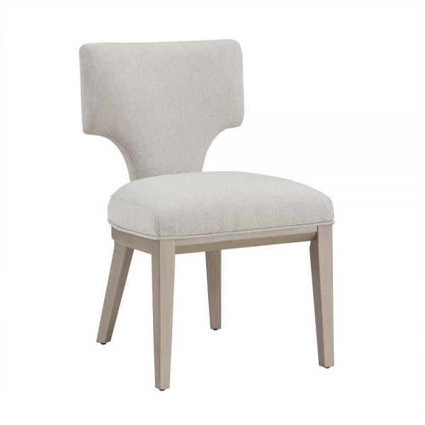 Linen & Champagne Finish Kasa Side Chair (Set-2) By Acme | Mobilia Cleopatra 3 Linen Kasa Side Chair