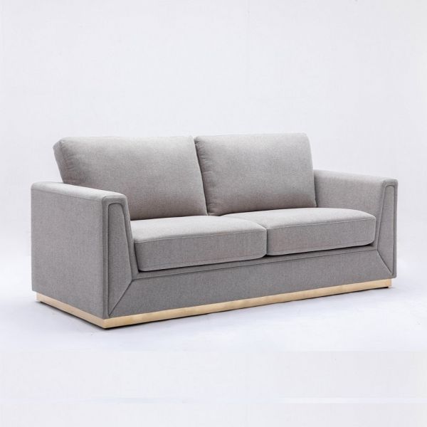 Gray Linen Valin Sofa Lv01744 By Acme | Mobilia Cleopatra 3 Gray Linen Sofa
