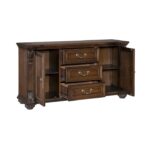 Dark Oak Bergen Collection Buffet By Homelegance - Image 4