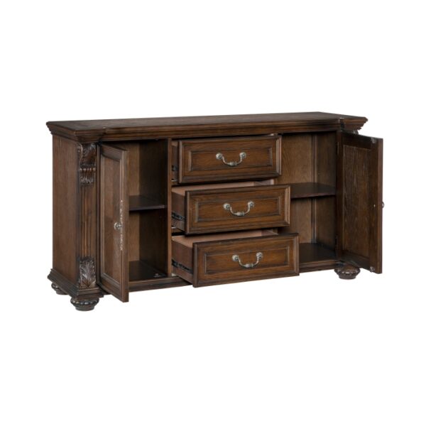 Dark Oak Bergen Collection Buffet By Homelegance - Image 4