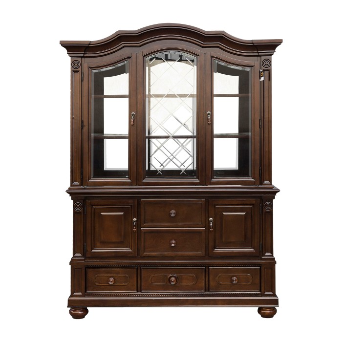 Brown Cherry Lordsburg Collection Hutch By Homelegance | Mobilia Cleopatra 3 Lordsburg-Collection