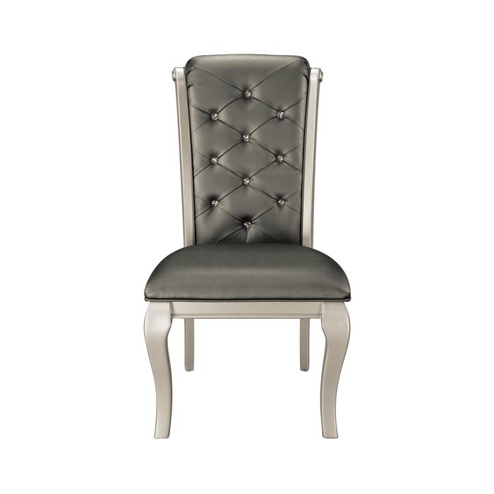 Silver Crawford Collection Side Chair Set Of 2 By Homelegance | Mobilia Cleopatra 3 Crawford-Collection