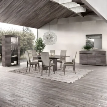 High Gloss Lacquer Viola Dining Room Set