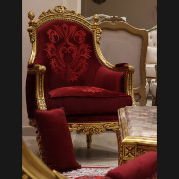 Handmade Coral Red Chair