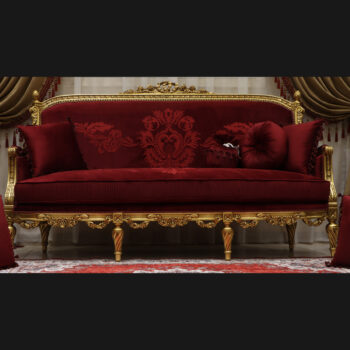 Handmade Coral Red Sofa