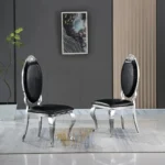 DC3000 Two Stainless Steel and Leather Dining Chairs by Artisan Furniture – Dining Chair & Bench – View 2