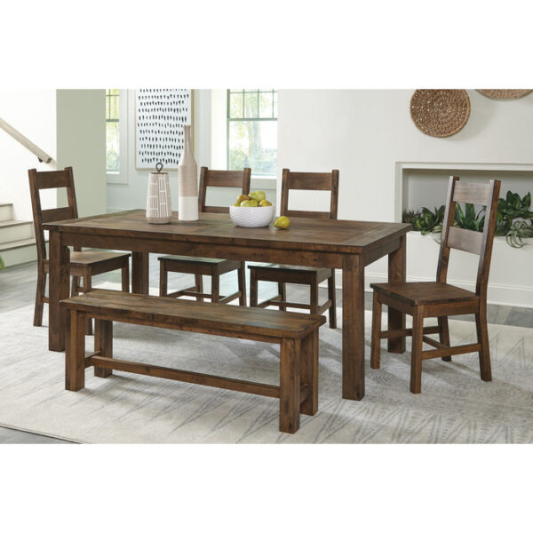 Burnished brown Jerrick Collection Dining table By Homelegance - Image 5