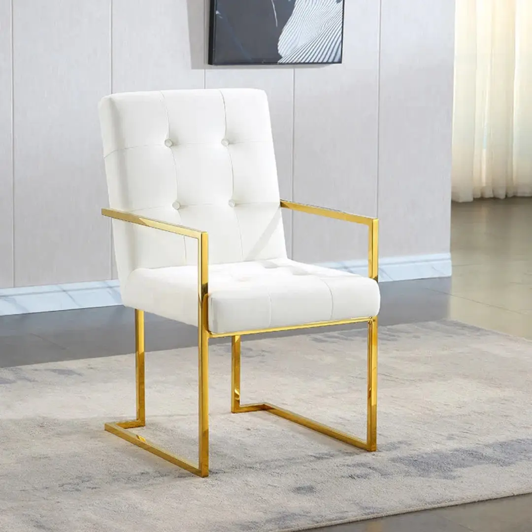 Dck70 Two Dining Room Chairs With Stainless Steel Legs By Artisan Furniture | Mobilia Cleopatra 3 DCK70 Two Dining Room Chairs With Stainless Steel Legs by Artisan Furniture - Image 1
