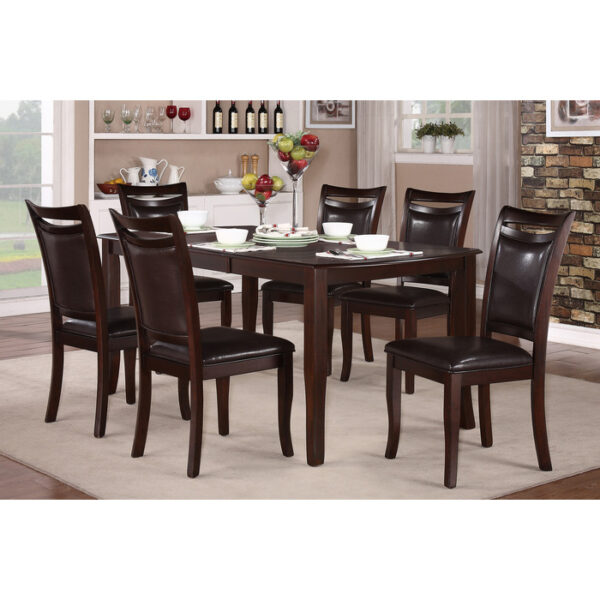 Dark Cherry Maeve Collection Dining table By Homelegance - Image 4