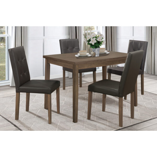 Walnut Ahmet Collection Dining table By Homelegance - Image 3
