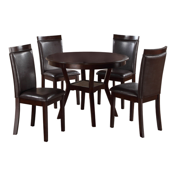 Espresso Shankmen Collection 5Pc Pack Dining Set By Homelegance | Mobilia Cleopatra 3 Shankmen Collection