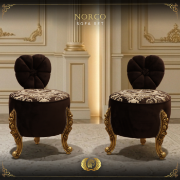 Handmade Norco Brown Gold Stool |