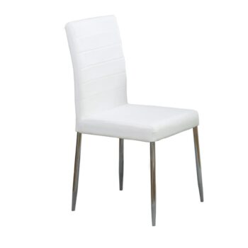Vance Upholstered Dining Chairs White Set of 4 by Coaster Furniture