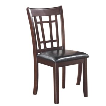 Lavon Padded Dining Side Chairs Espresso and Black Set of 2 by Coaster Furniture