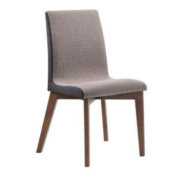 Redbridge Upholstered Side Chairs Grey and Natural Walnut Set of 2 by Coaster Furniture