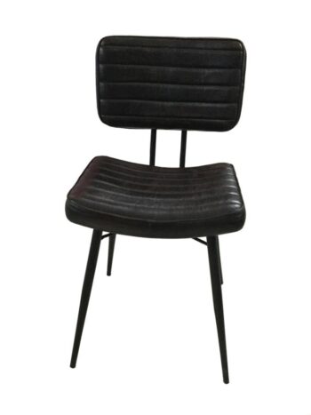 Partridge Padded Side Chairs Espresso and Black Set of 2 by Coaster Furniture