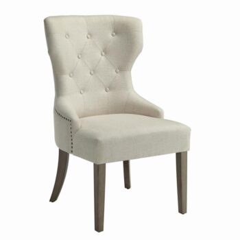 Florence Tufted Upholstered Dining Chair Beige by Coaster Furniture