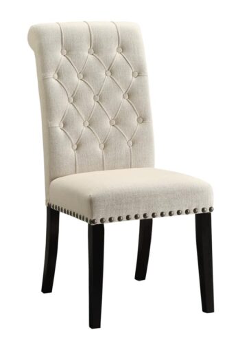 Tufted Back Upholstered Side Chairs Beige Set of 2 by Coaster Furniture