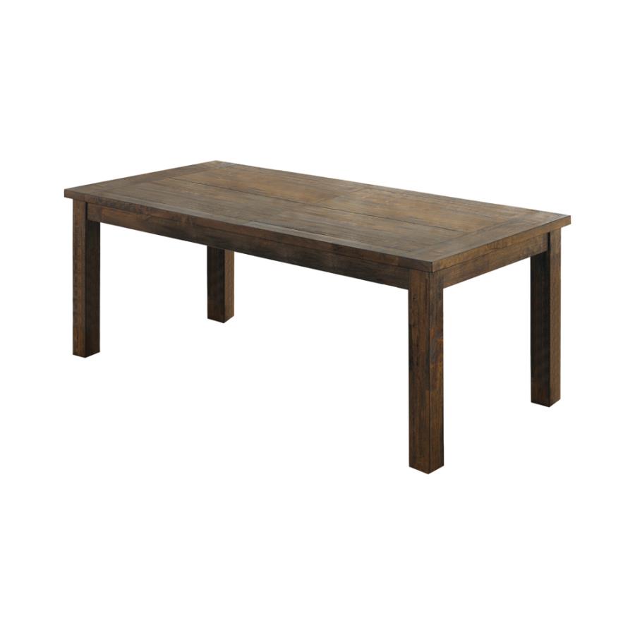 Coleman Rectangular Dining Table Rustic Golden Brown By Coaster Furniture | Mobilia Cleopatra 3 Coleman Rectangular Dining Table Rustic Golden Brown by Coaster Furniture - Image 1