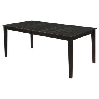 Louise Rectangular Dining Table with Extension Leaf Black by Coaster Furniture